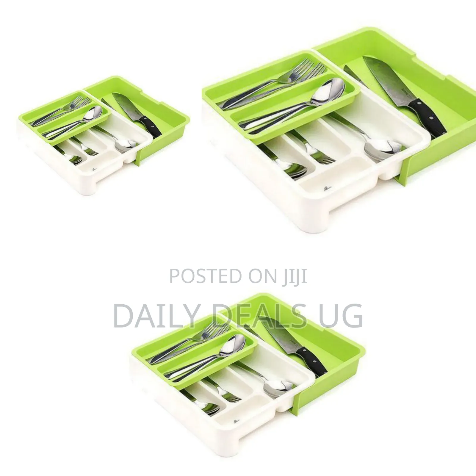 Expandable Two-Tier Cutlery and Utensil Drawer Organizer -Multicolours