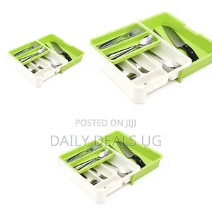 Expandable Two-Tier Cutlery and Utensil Drawer Organizer -Multicolours