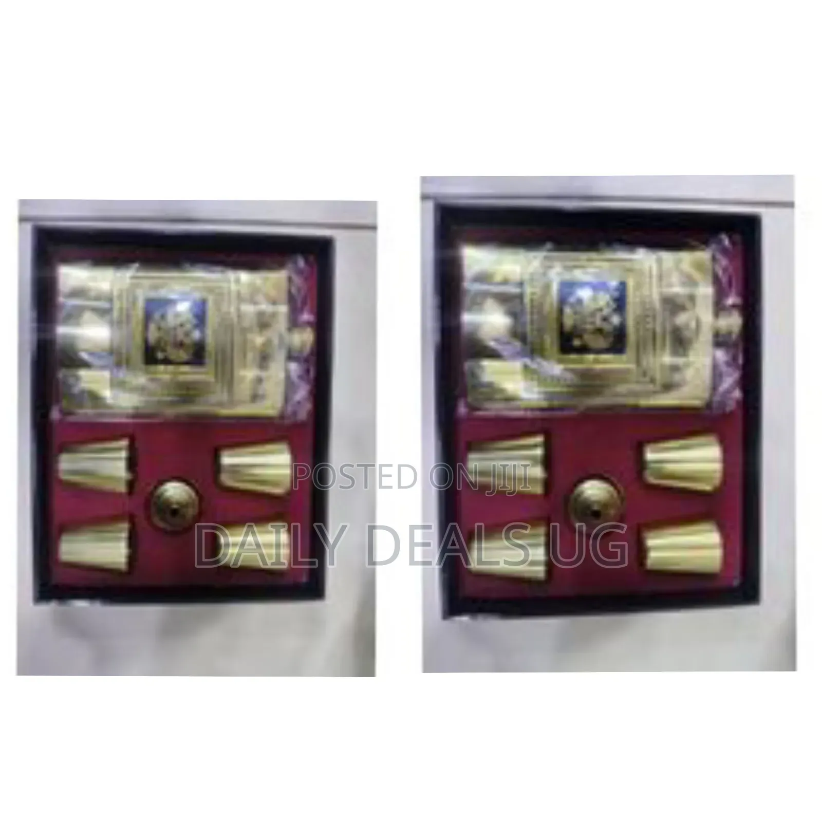 Golden Hip Flask Gift Set - Gold