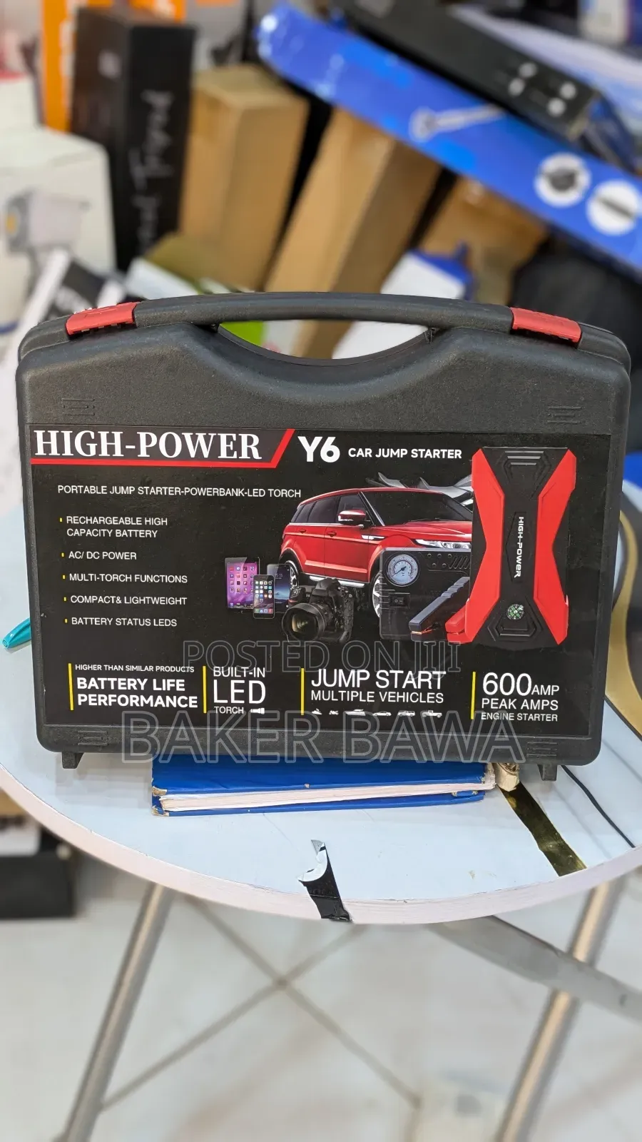 Portable Multi-Function Jump Starter and Air Compressor Kit.