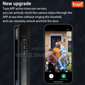 Tuya App 7 in 1 3d Face Recognition Smart Door Lock With Camera