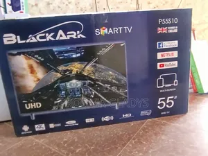 55 Black Ark Smart Android Digital Flat Screen Flameless.