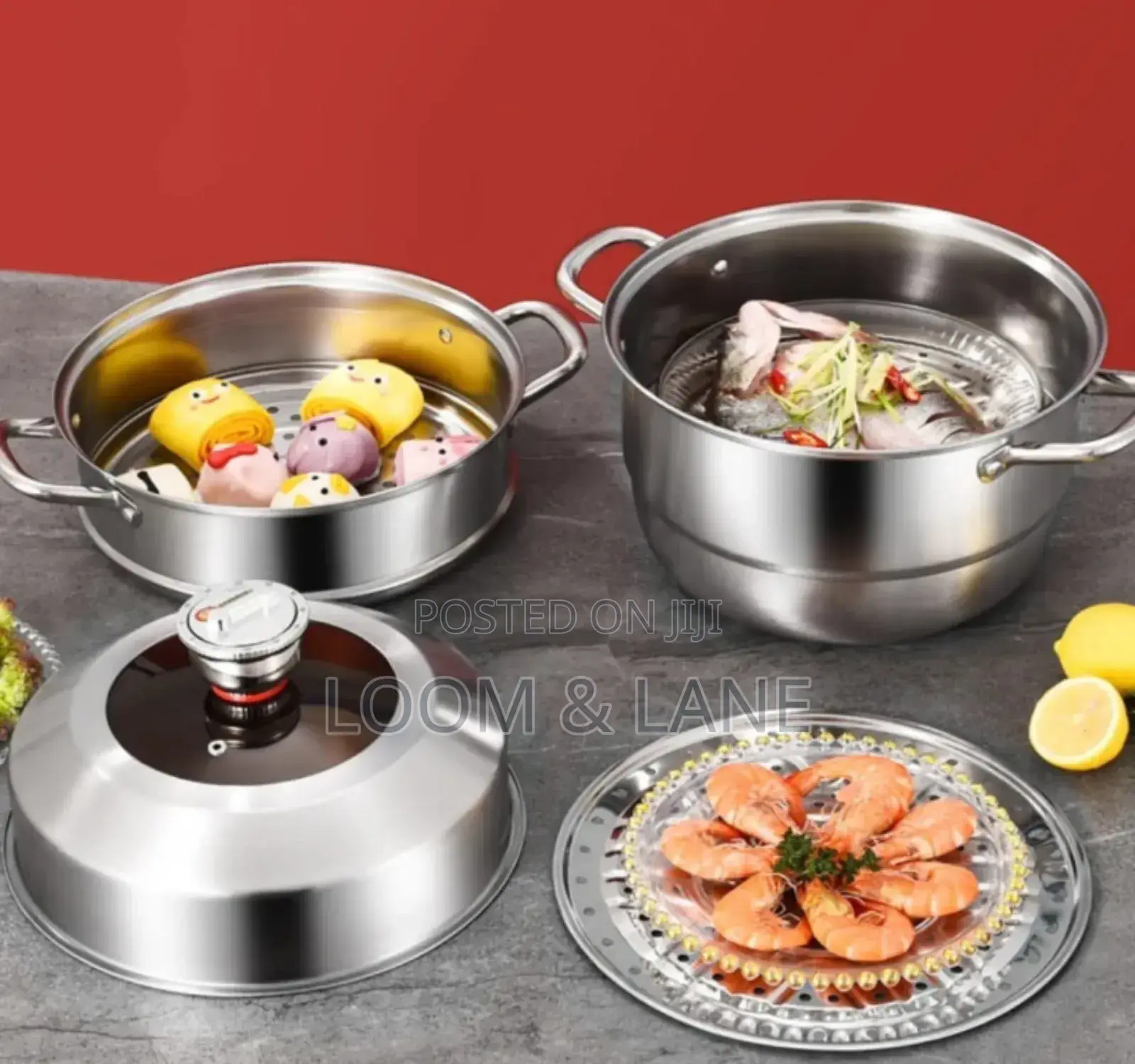 30cm Stainless Steel 3-Tier Food Steamer With Timer