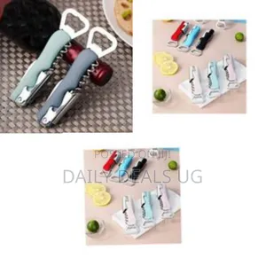 Multi-Tool Corkscrew and Bottle Opener - Multicolor
