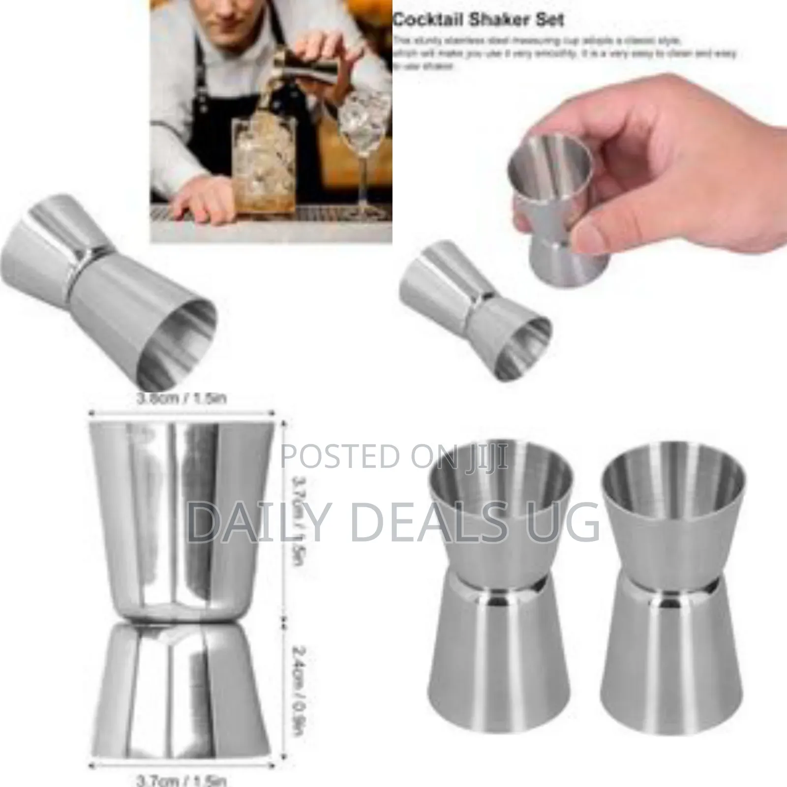 2 Piece Cocktail Shaker Set, 20/30ml