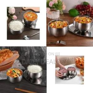 12-Piece Set of Double-Walled Stainless Steel Bowls