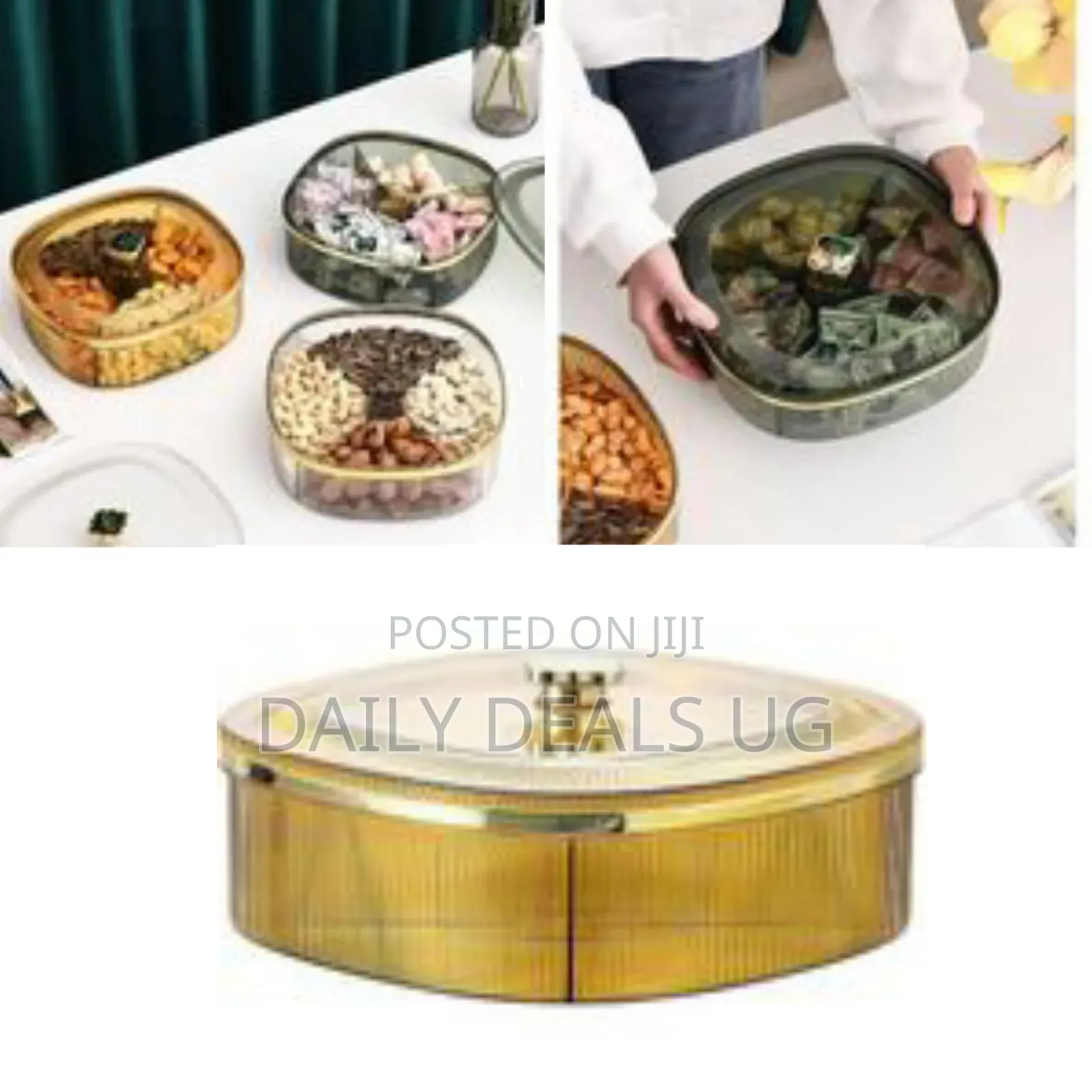Elegant Sectional Serving Tray / Snack Box - Multicolor