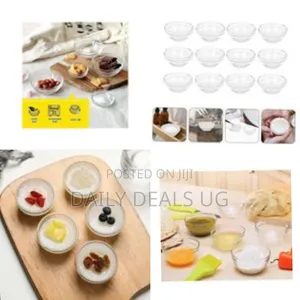 Luminarc Set of 12 Small Clear Glass Mixing and Prep Bowls - Clear