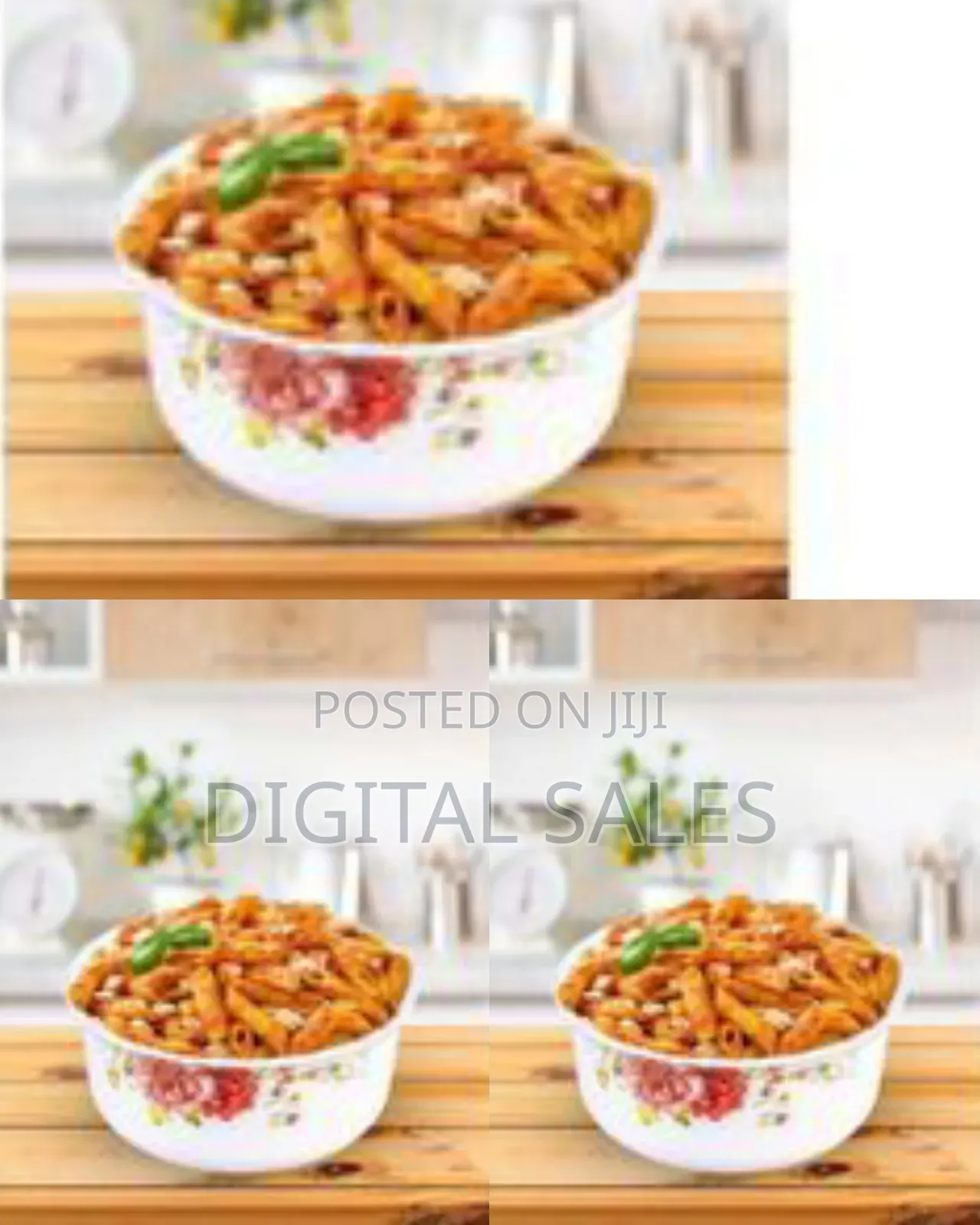 Elegant Floral Design Food Storage Bowl Set