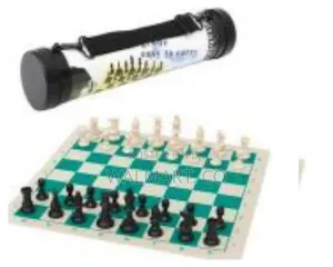 Portable Roll Up Chess Set With Carrying Set