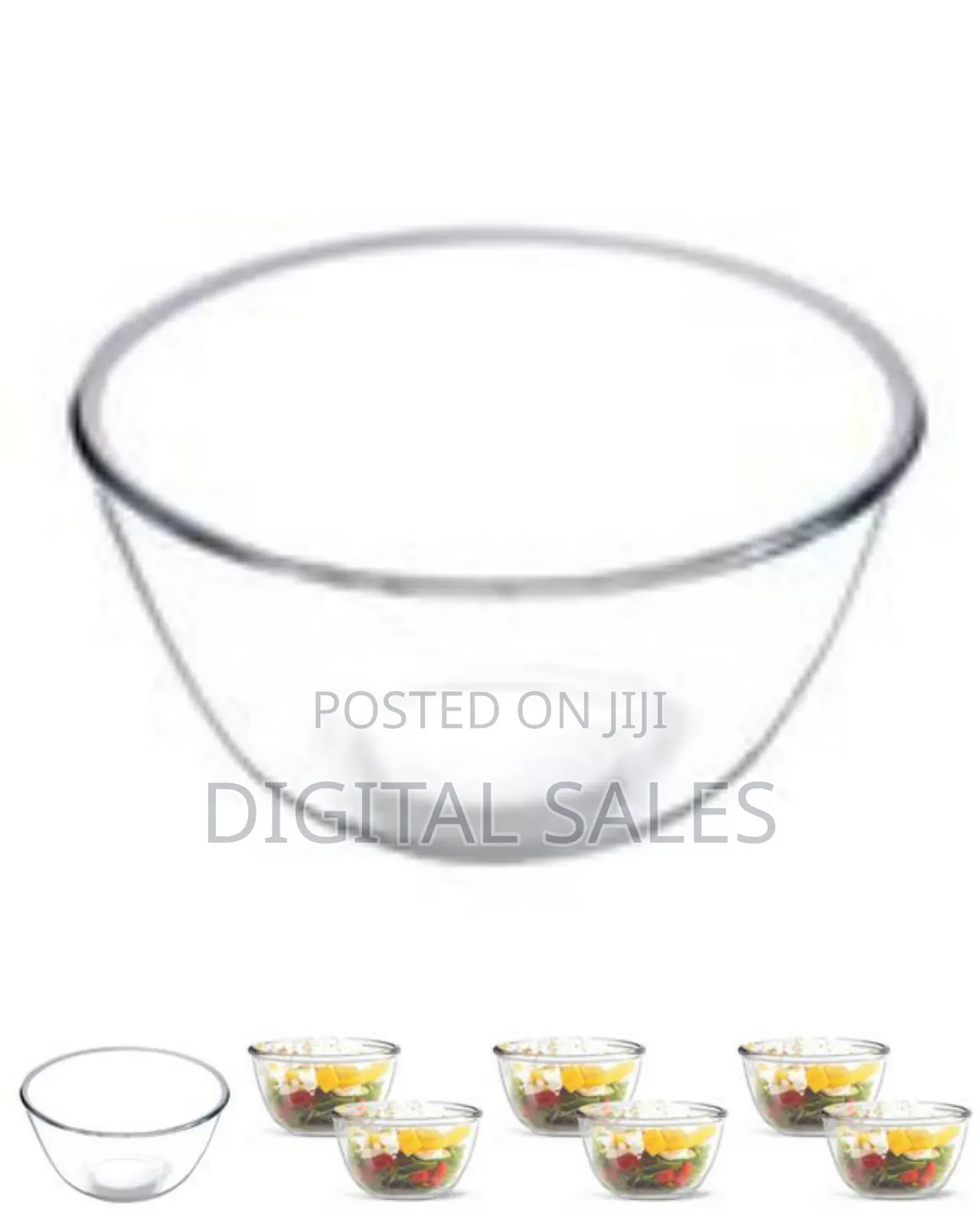 Durable Glass Prep Serving Bowls