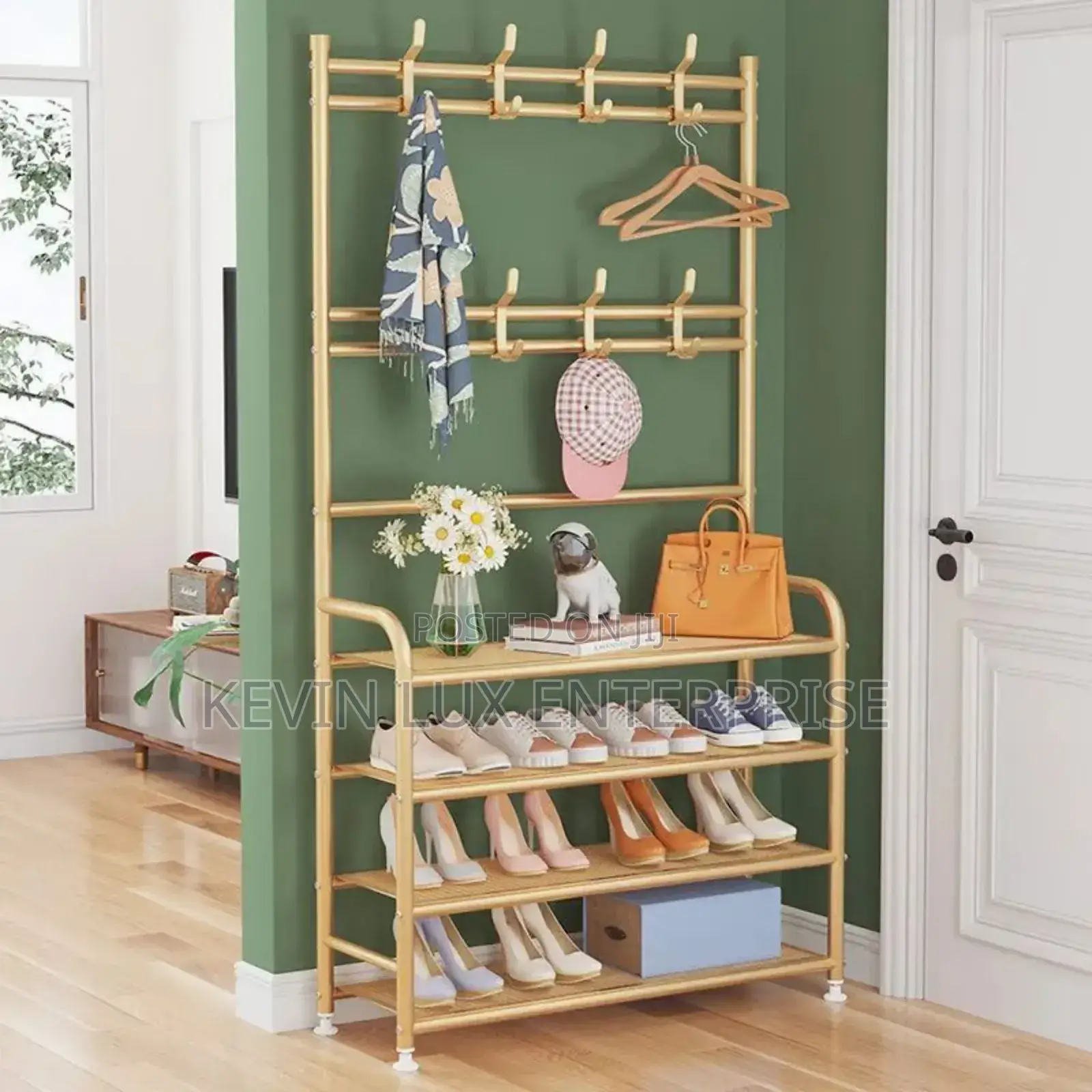 Shoe Rack Gold