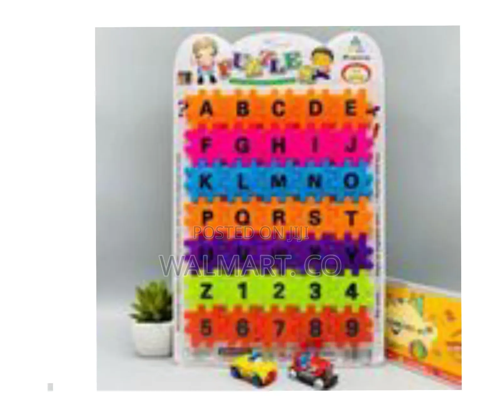 Interlocking Puzzle With Alphabet Letters and Numbers