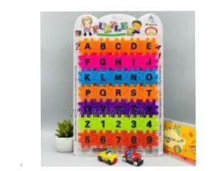 Interlocking Puzzle With Alphabet Letters and Numbers