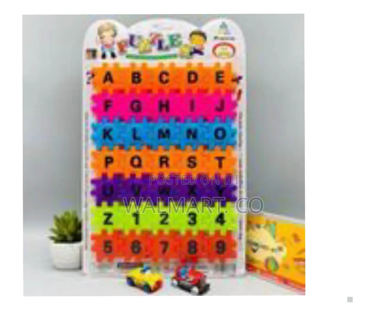 Interlocking Puzzle With Alphabet Letters and Numbers