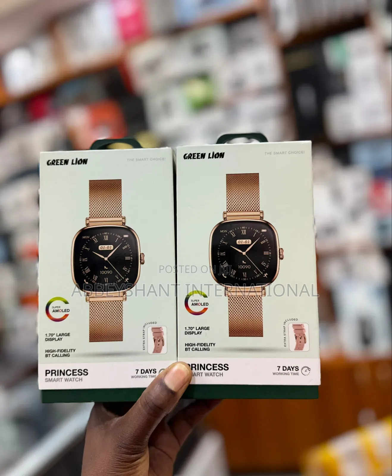 Green Lion Princess Smart Watch/ Raise Wrist Wake Screen