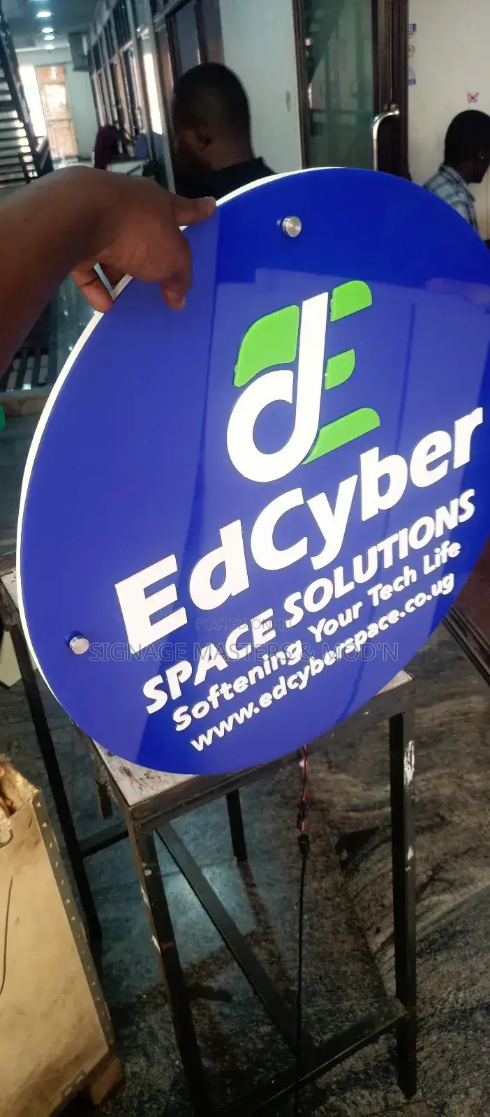 Back Lit 2d Acrylic Desk Logo
