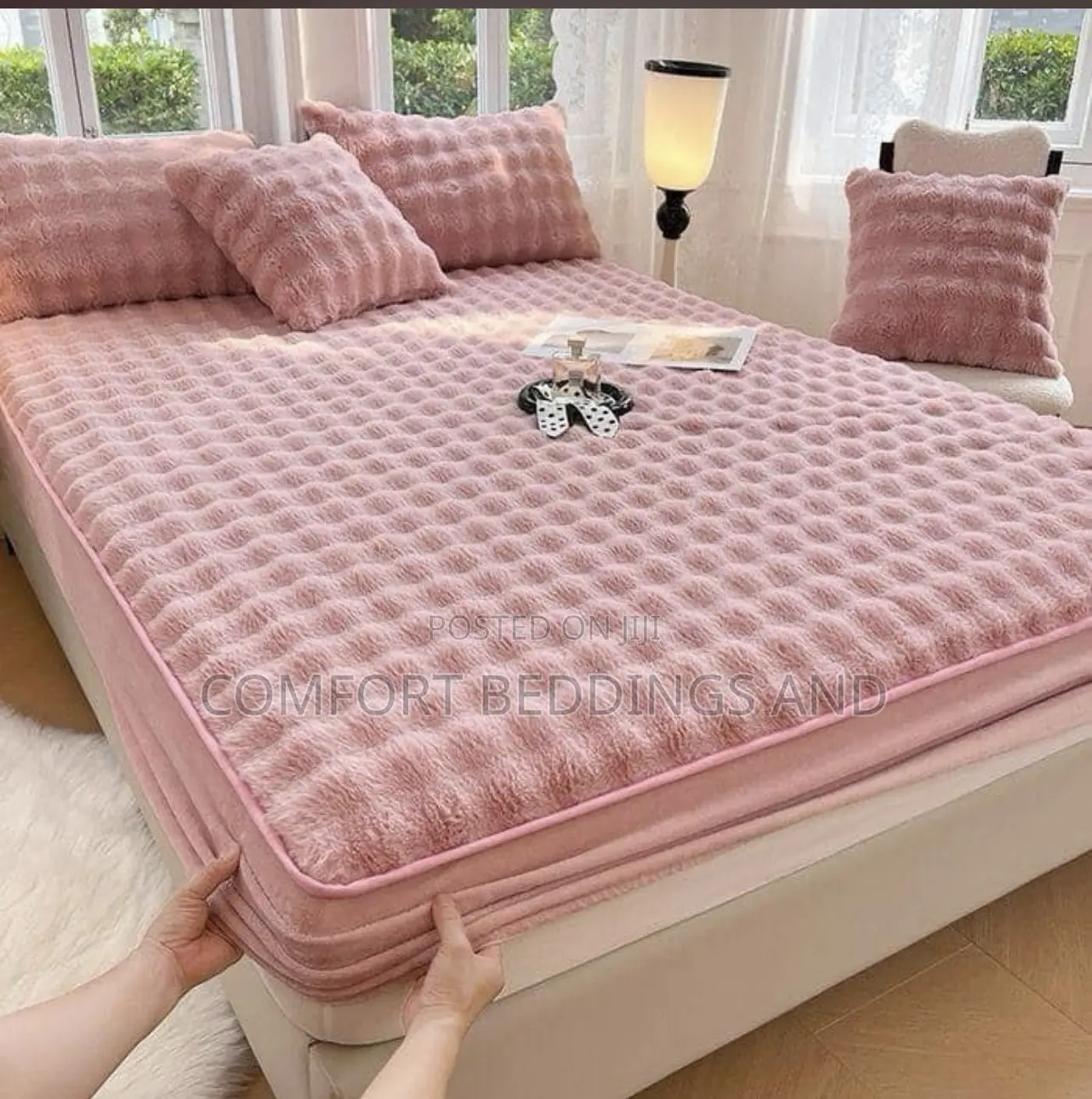 Soft Cotton Mattress Covers Pink