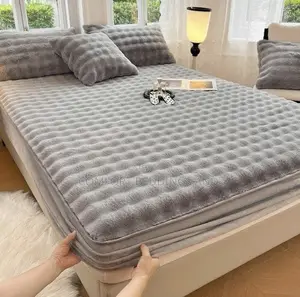 Soft Cotton Mattress Covers Gray