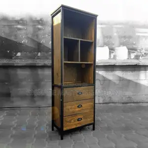 Industrial Vintage Display Cabinet