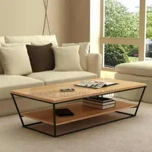 Two Layers Open Shelves Table