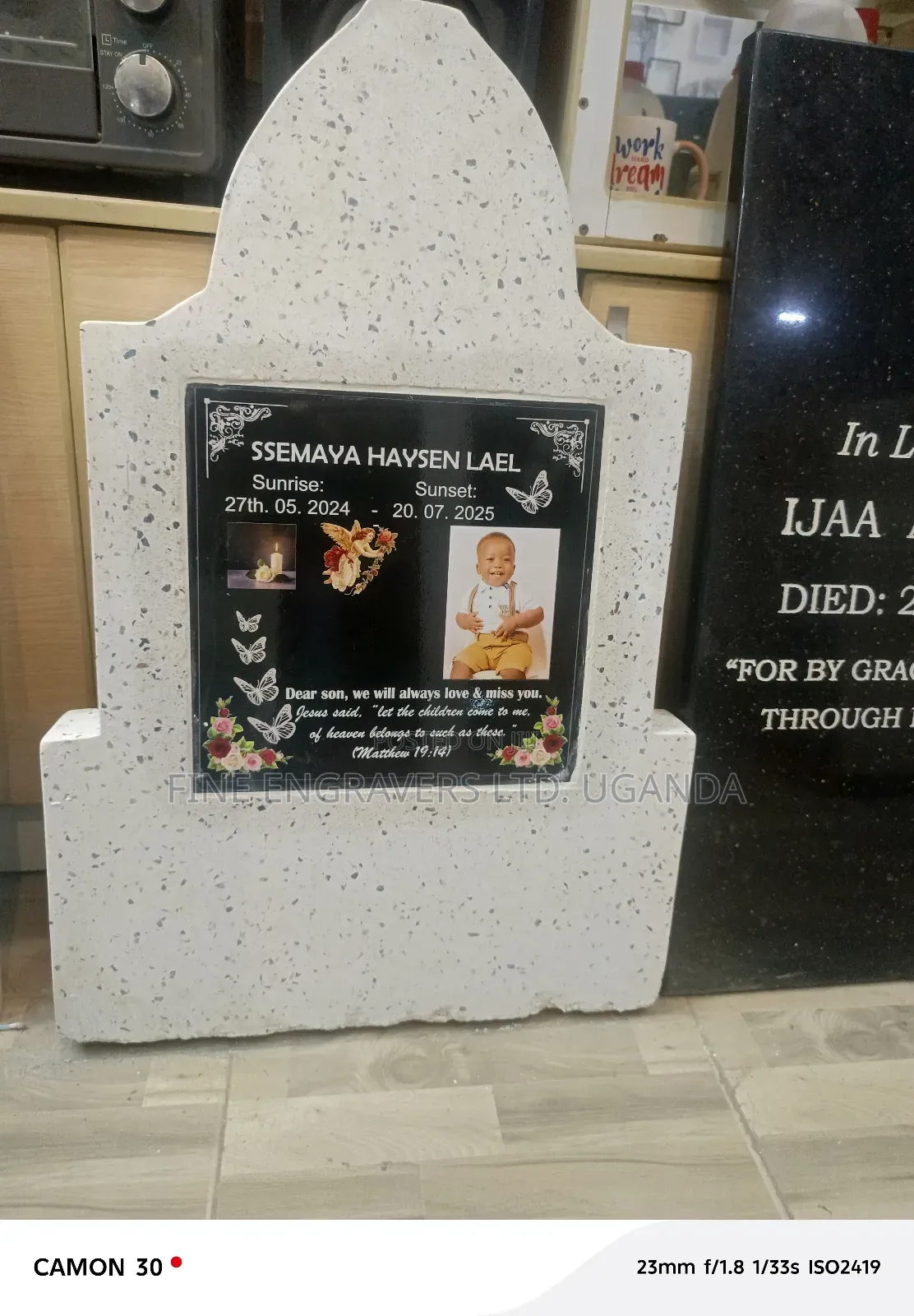 Terrazzo and Marble Headstones
