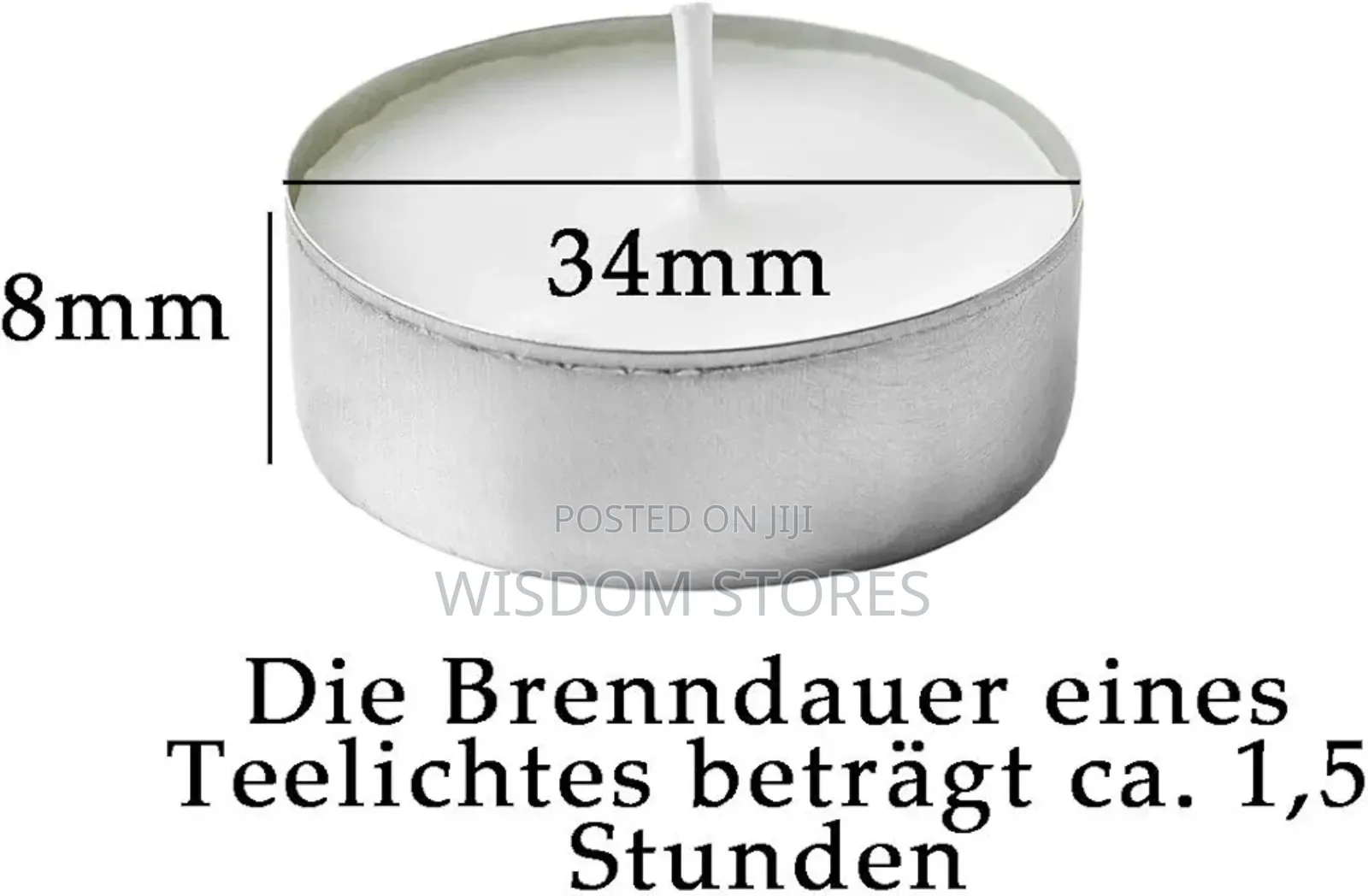 Tealight Candles Unscented White Paraffin Wax