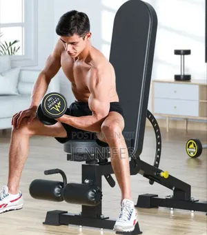 Clover Fitness T14 Pro Adjustable Weight Bench in Black.