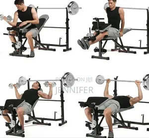 Multifunctional Adjustable Weight Lifting Bench Press Set