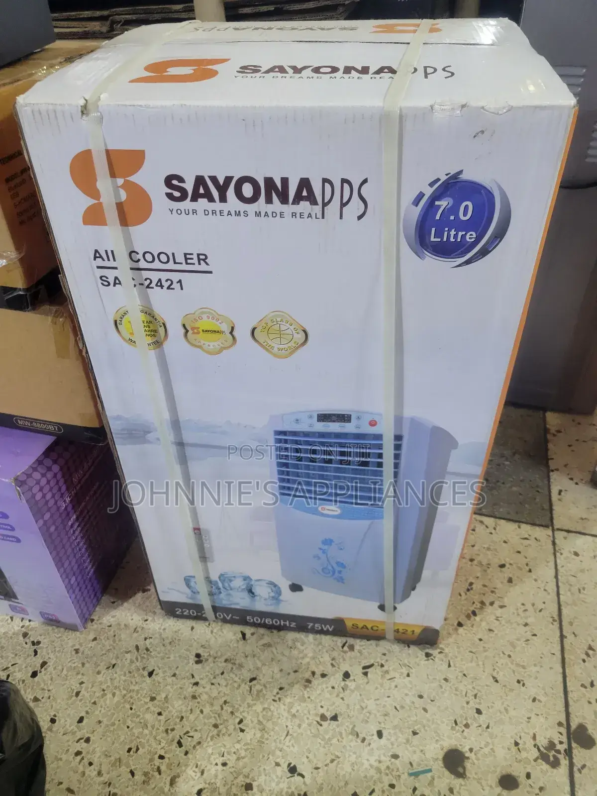Sayona Air Cooler 7l With 75watts