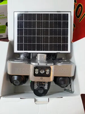 Solar Camera With Three Rotating Lens, Night Vision Motion Sensor