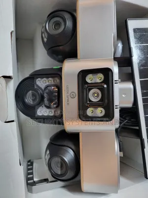 Solar Camera With Three Rotating Lens, Night Vision Motion Sensor