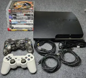 Sony Playstation 3 Ps3 Slim Cech-2501a Black Console Bund