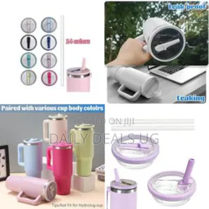 1 Set of Stanley Leak Proof Covers + Straws - Multicolor