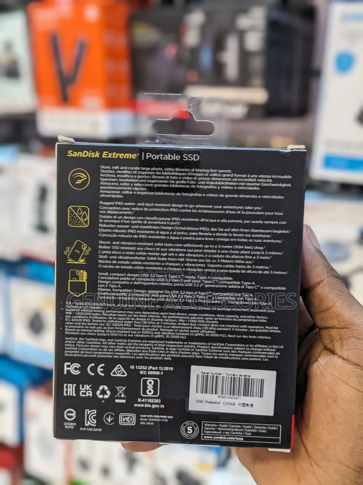 Sandisk 2tb Extreme Portable SSD Upto 1050mb/S