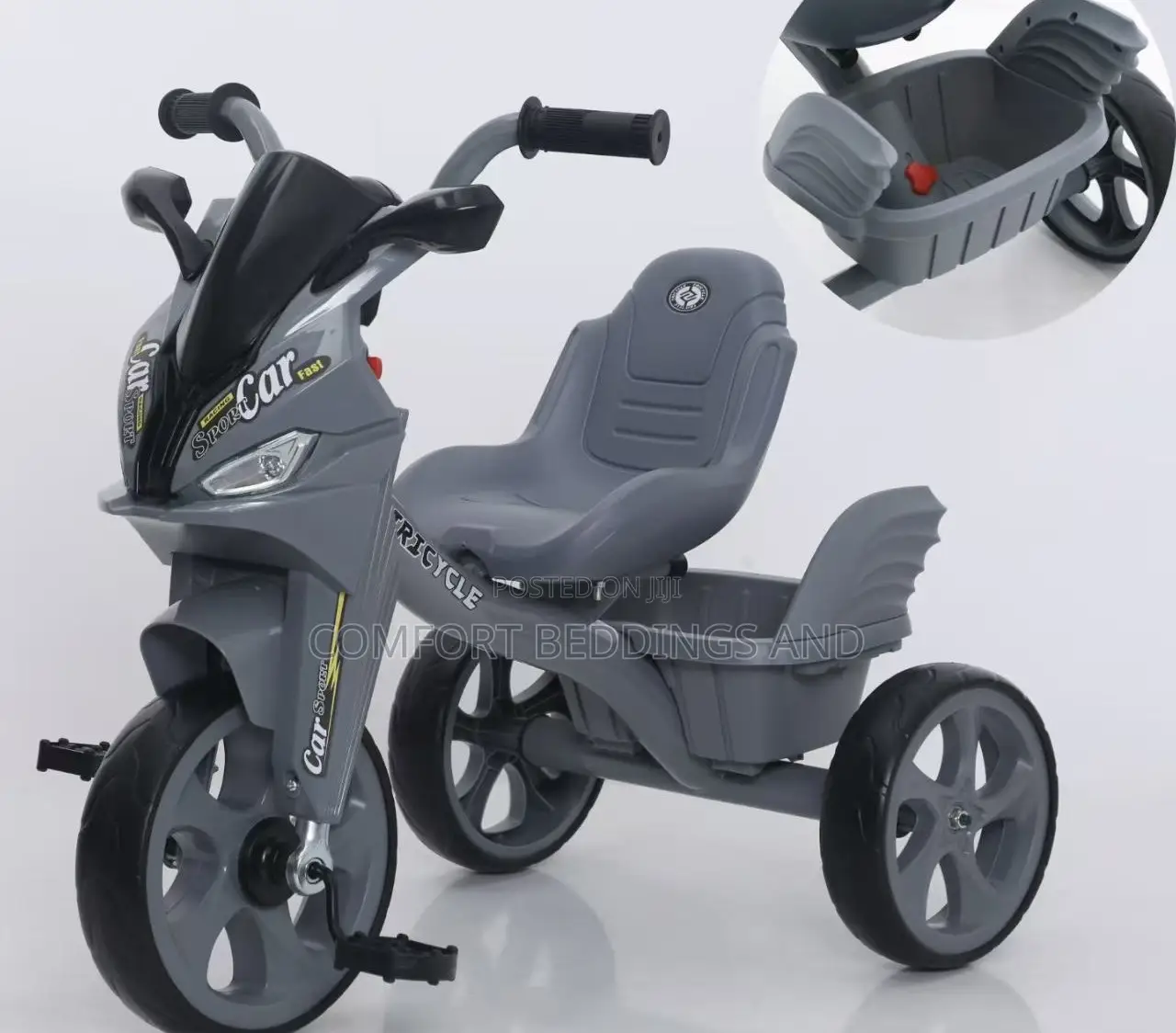Baby Musical Tricycle Gray