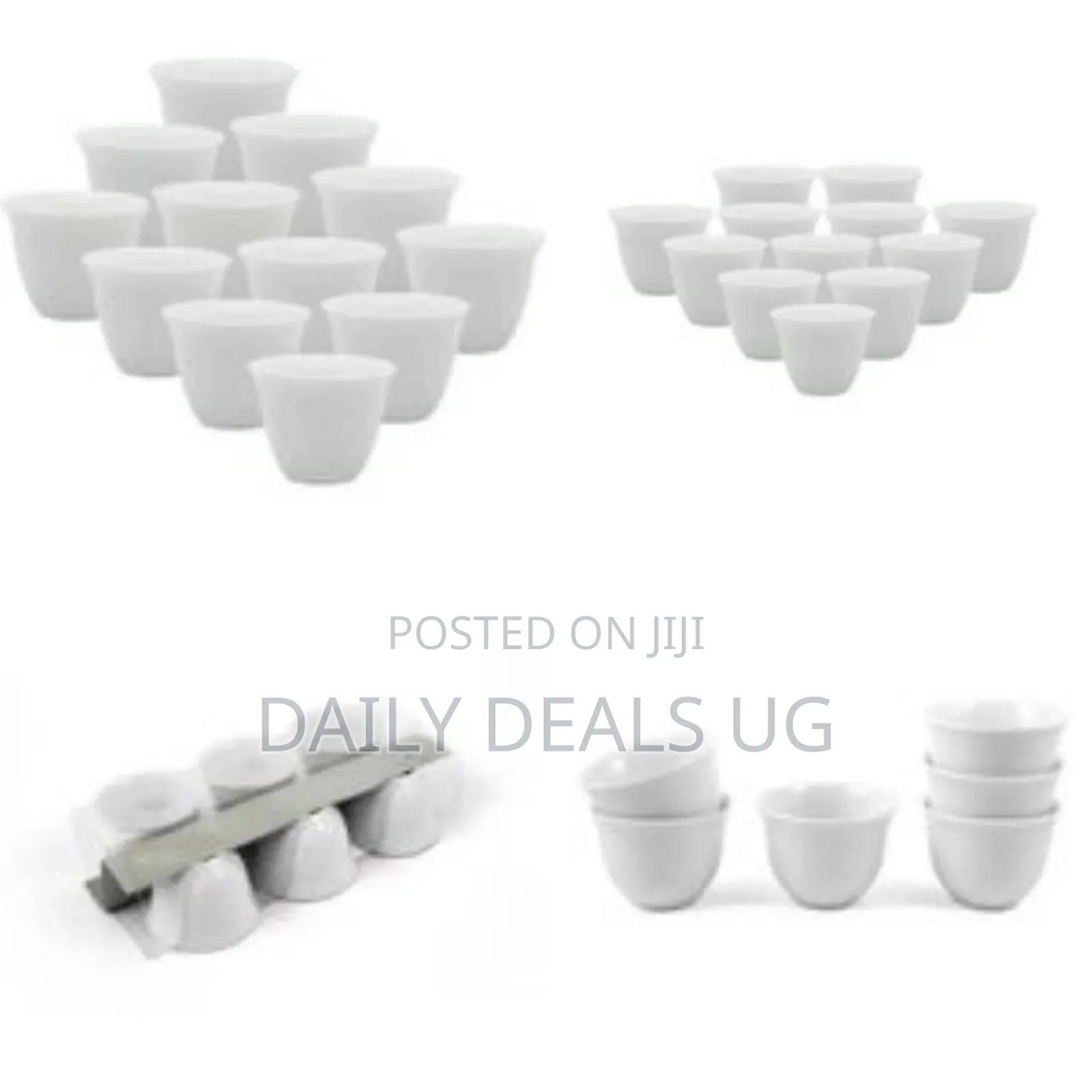 Versatile Set of Classic White Coffee / Tasting Cups (6 Pieces)