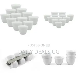 Versatile Set of Classic White Coffee / Tasting Cups (6 Pieces)