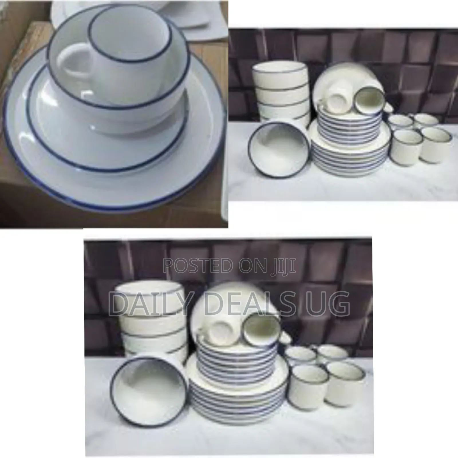 24 Pieces Ceramic Dinnerware Set - Multicolor
