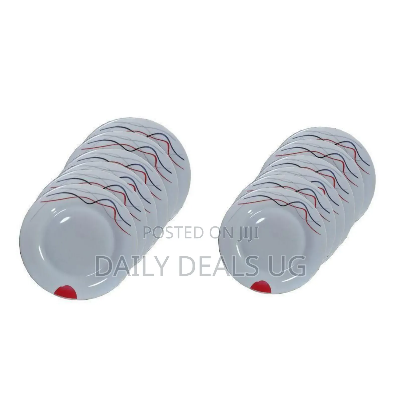 6 Pieces Ceramic Flat Dinner Plates