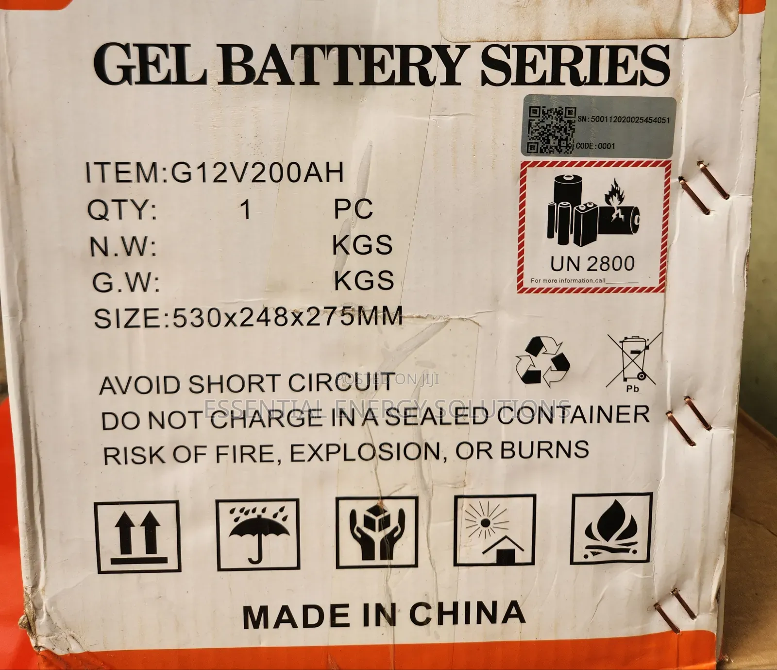 200ah 12v Gell Battery