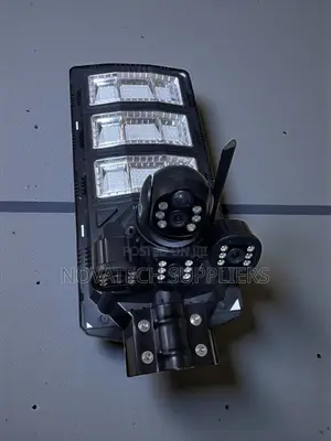 450w Solar Light With Integrated 3-Lens Monitoring Camera