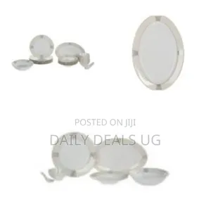 Porcelain Dinnerware Set With Gold Accents