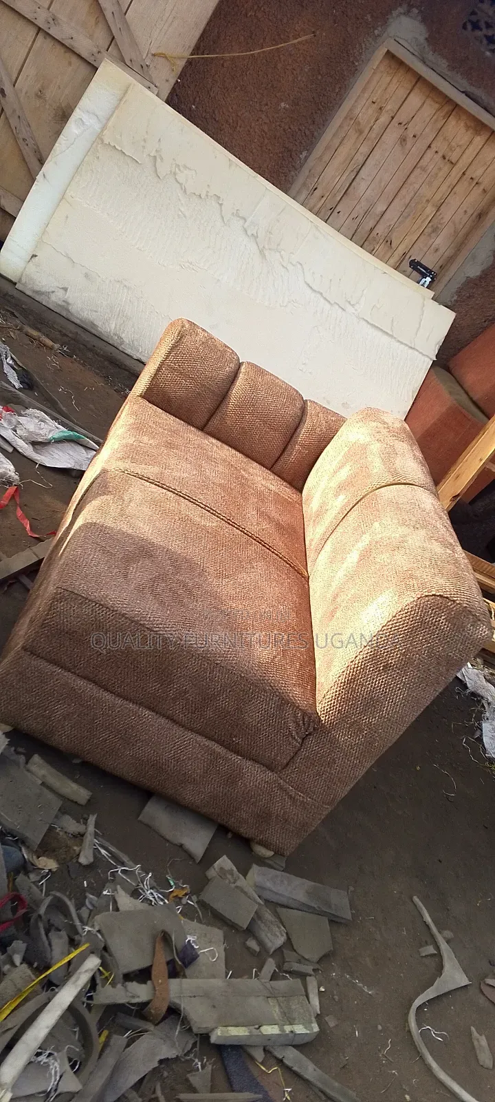 Double Brown Colored Sofa