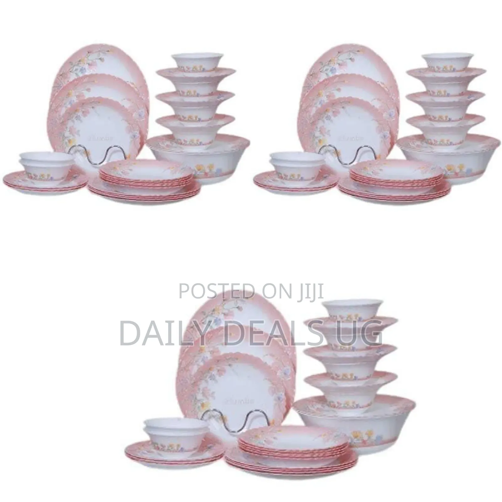 Elegant Floral Dinnerware Set (26 Pcs) - Multicolor