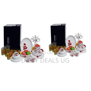 Comprehensive Floral Dinnerware and Beverage Set (46 Pcs) - Multicolor