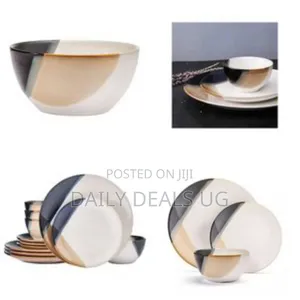18-Piece Modern Abstract Dinnerware Set - Multicolor