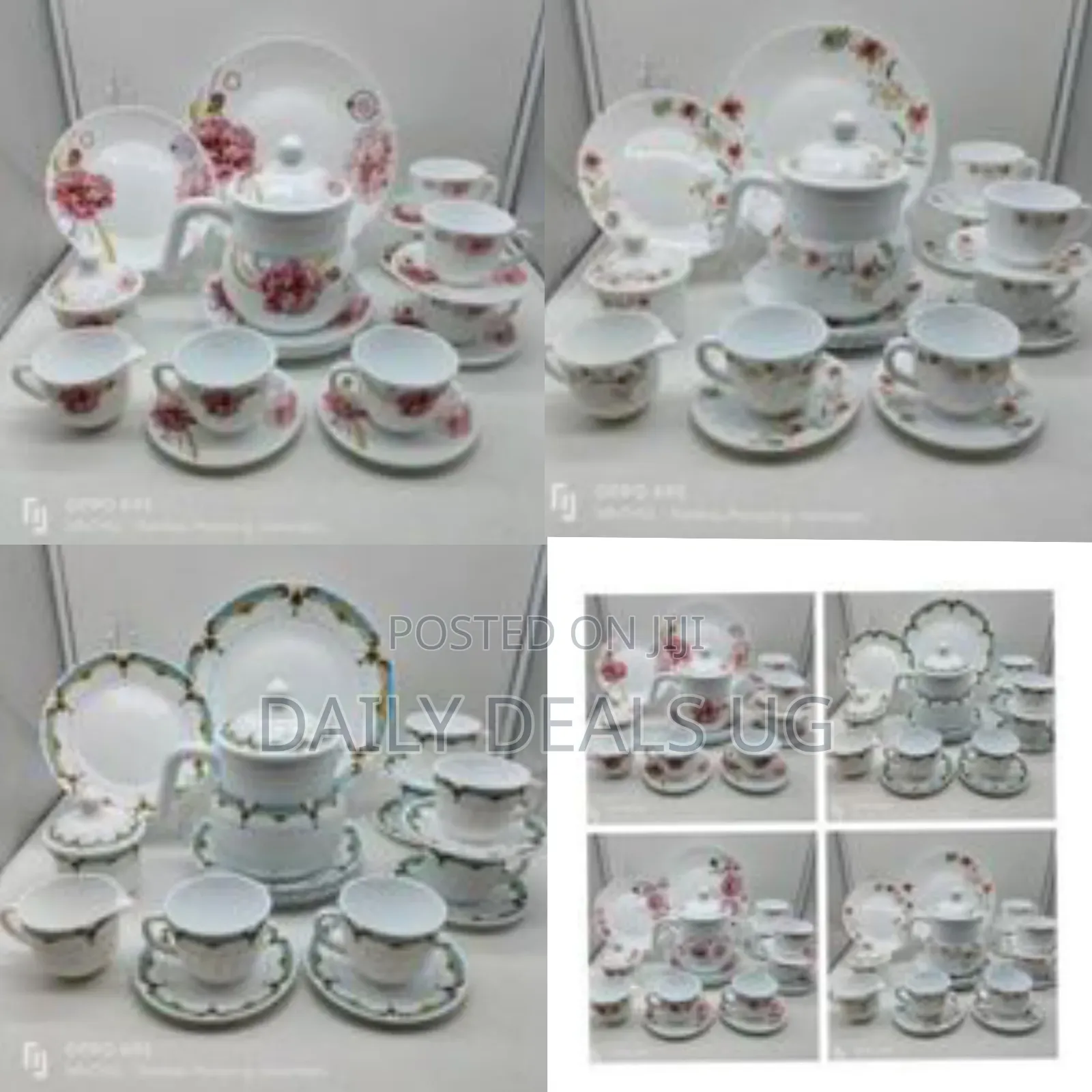 24-Piece Elegant Floral Tea Dinnerware Set - Multicolor