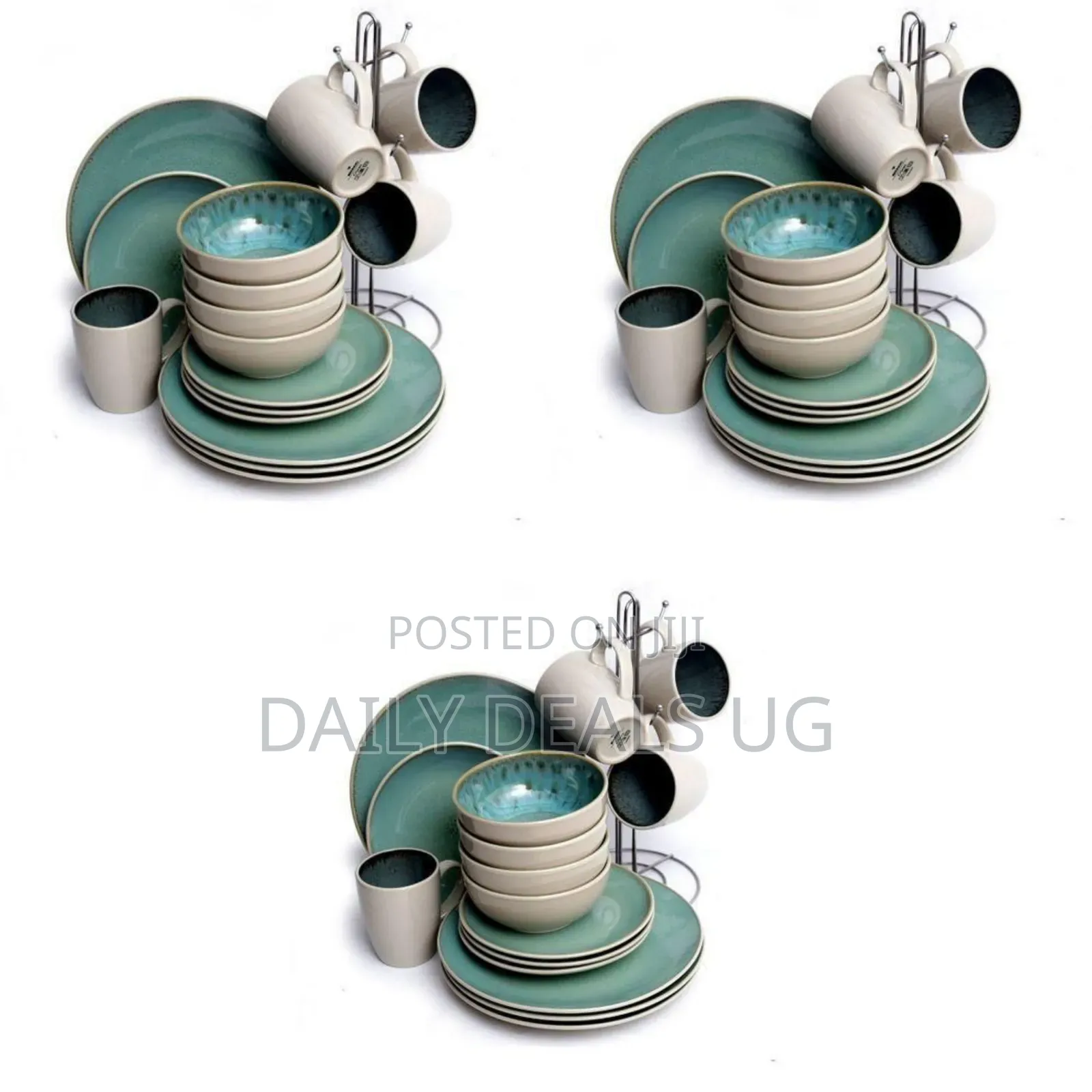 Elegant Dinnerware Set (16-Piece) With Reactive Glaze Finish