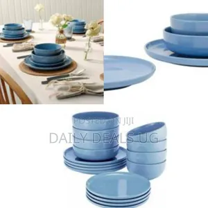 Set of 24 Ceramic Dinnerware Collection - Multicolor